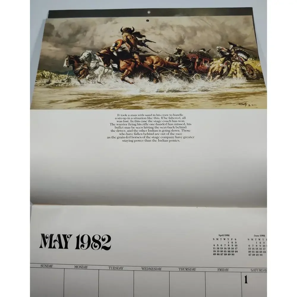 Frank McCarthy & Louis L'Amour Calendar 1982 with L'Amour's West Map